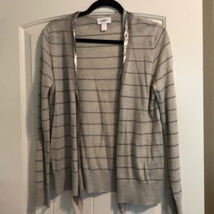 Striped Cardigan with Sequin Detailing